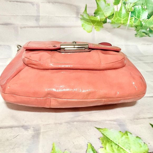 COACH 19299 KRISTIN PATENT LEATHER ROSE HOBO BAG MSRP $328 - Picture 10 of 15